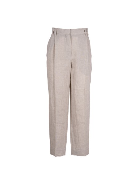 Shop BRUNELLO CUCINELLI  Pantalone: Brunello Cucinelli pantalone Slouchy in canvas Sparkling di lino con monile.
Chiusura a zip con gancetto in metallo e controbottone.
Tasche frontaliDoppia pince.
Tasche posteriori.
Sfoderato.
Decorazione in monile Nickel-free.
Composizione: 97% LINO, 2% POLIESTERE, 1% POLIAMMIDE.
Made in Italy.. MH547P8308-C169